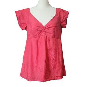 J. CREW | NWT  Short Sleeve Pink Silk Blouse